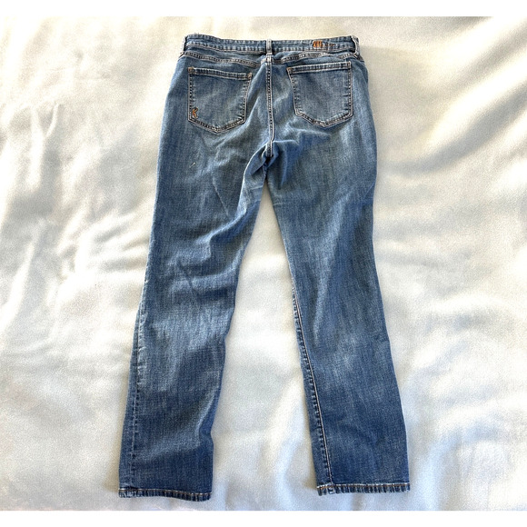 kut from the kloth womens jeans 14 blue denim katy boyfriend mid rise preowned - Picture 6 of 11